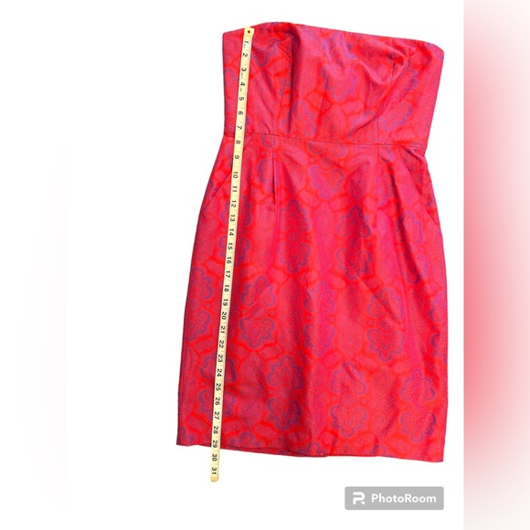 J. Crew Pink Ella Medallion Paisley Strapless dress - Picture 10 of 10